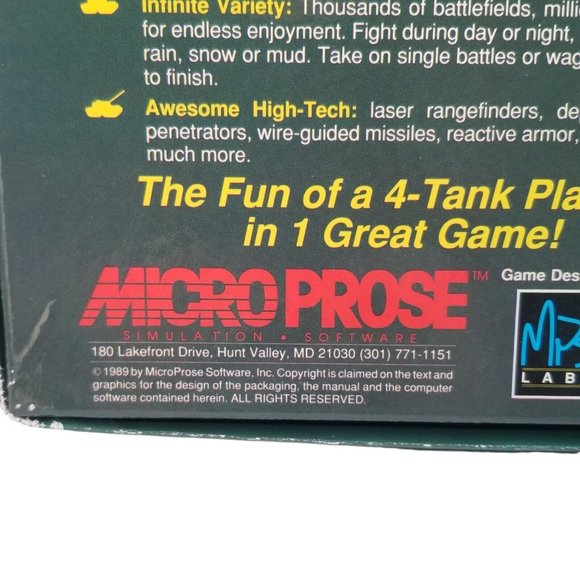 Vintage PC Game Tandy DOS 5.15" Floppy Disc Game: M1 Tank Platoon Micro Prose 98 - Picture 5 of 13